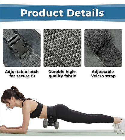 Elevate Your Workouts with Our Adjustable Hip Thrust Belt – Slip-Resistant Padding for Maximum Comfort and Support with Dumbbells, Kettlebells & Plates